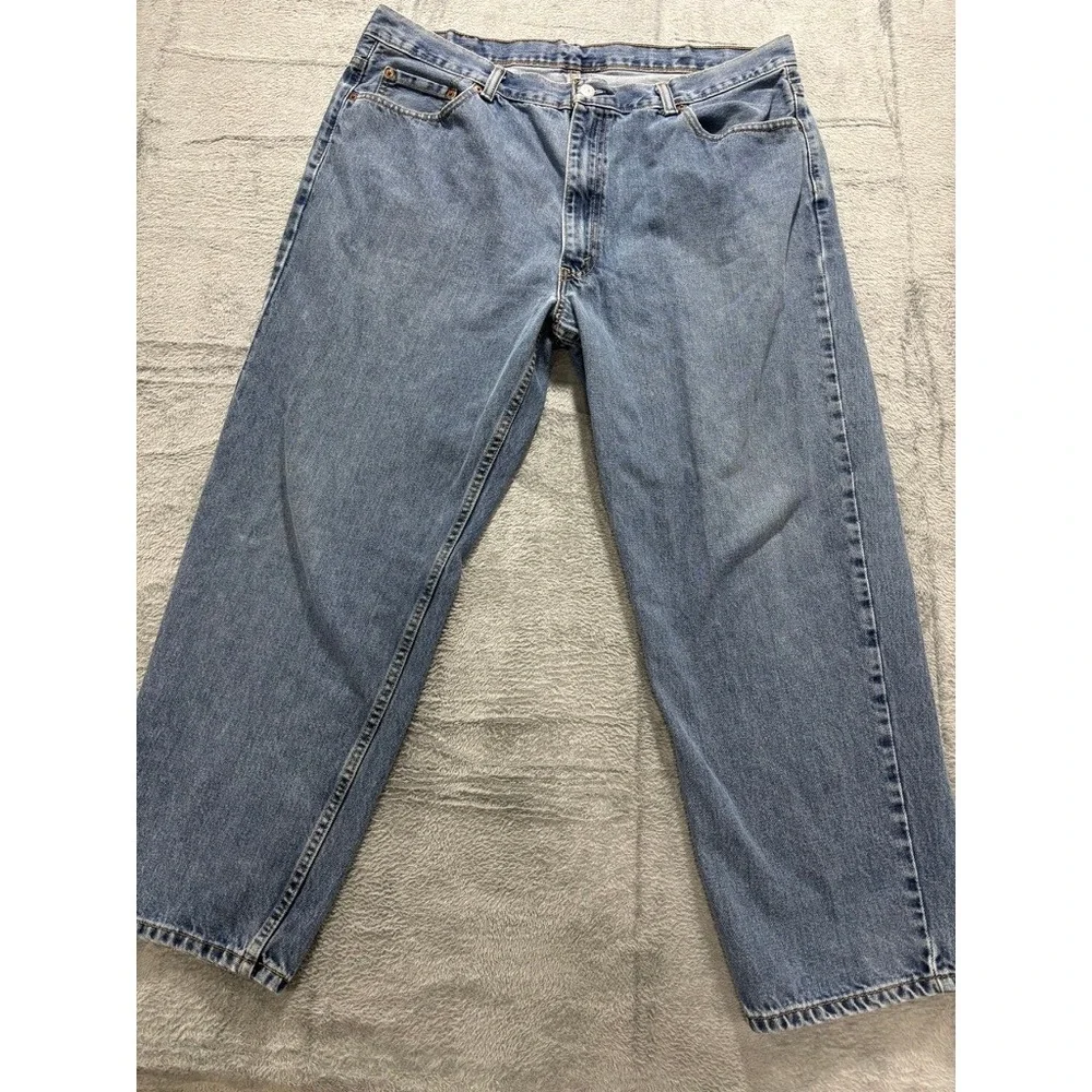 Levis 550 Jeans Mens‎ 42x29 Light Wash Relaxed Fit Straight Leg Denim Pants